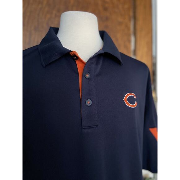 Vintage REEBOK CHICAGO BEARS Navy/Orange Polo Mens sz XL - Picture 3 of 9